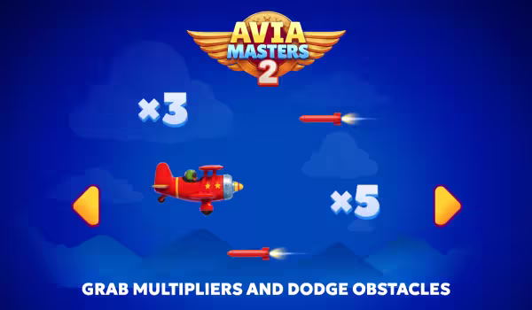 Símbolos aditivos y multiplicadores flotando en la ruta de vuelo de Avia Masters 2